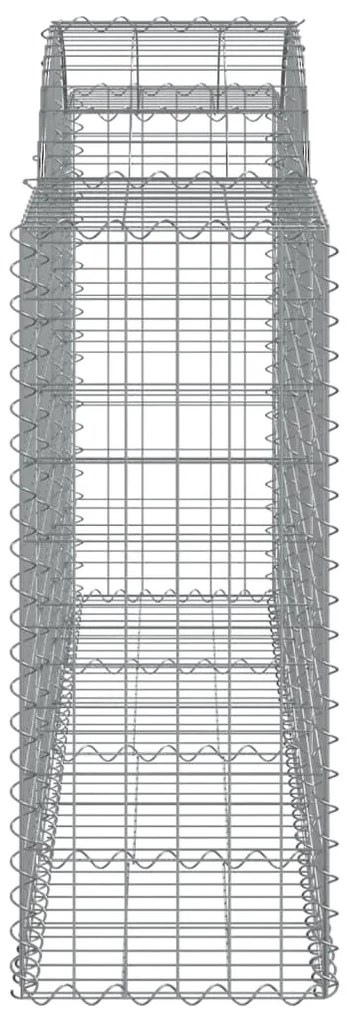 vidaXL Συρματοκιβώτια Τοξωτά 3 τεμ. 200x50x100/120 εκ. Γαλβαν. Ατσάλι