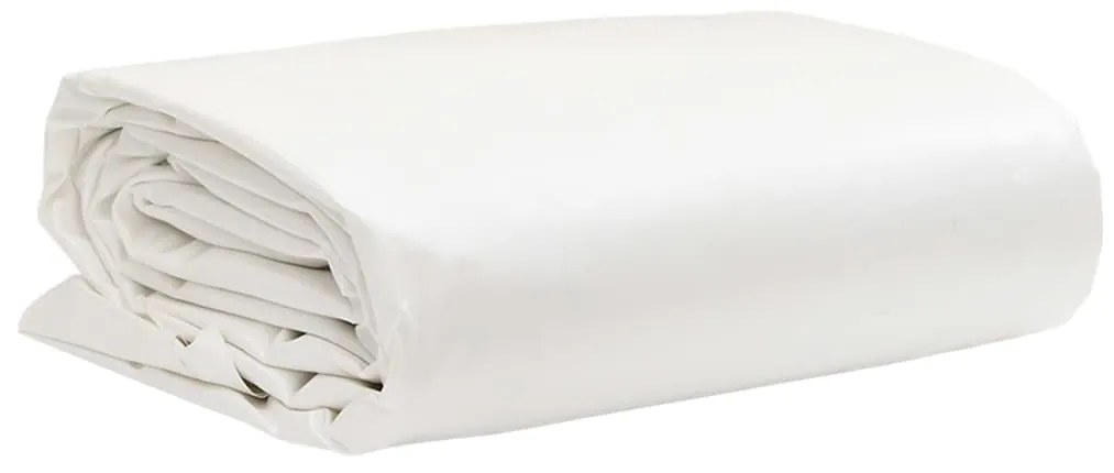 vidaXL Μουσαμάς Λευκός 5 x 6 μ. 650 γρ./μ²