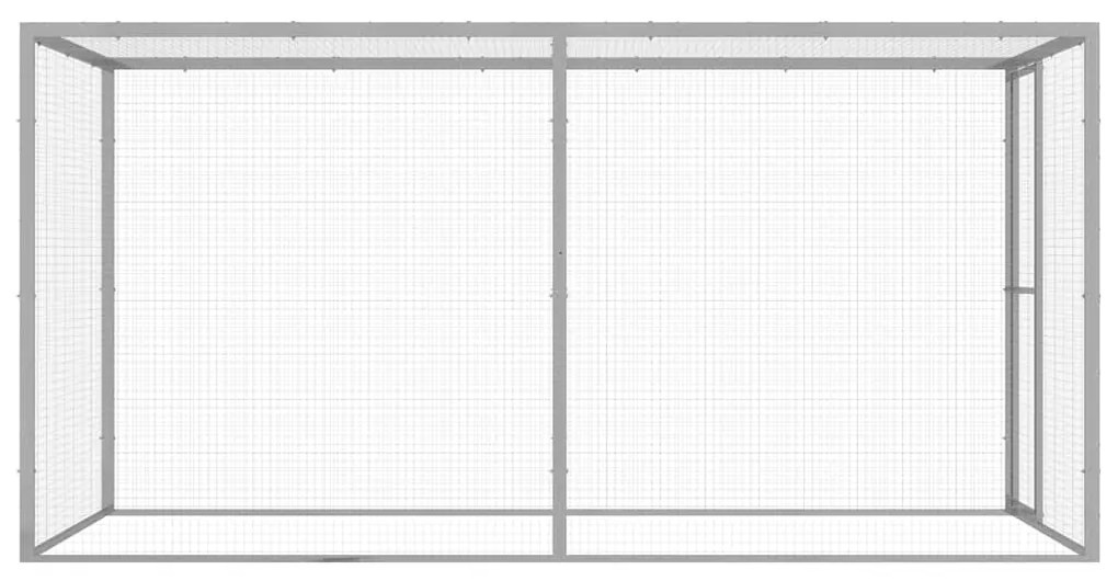 vidaXL Κλουβί Γάτας 3 x 1,5 x 1,5 μ. από Γαλβανισμένο Χάλυβα
