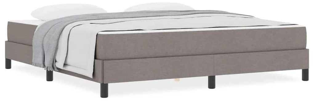 vidaXL Κρεβάτι με ελατήρια με στρώμα Taupe 180 x 200 cm ύφασμα