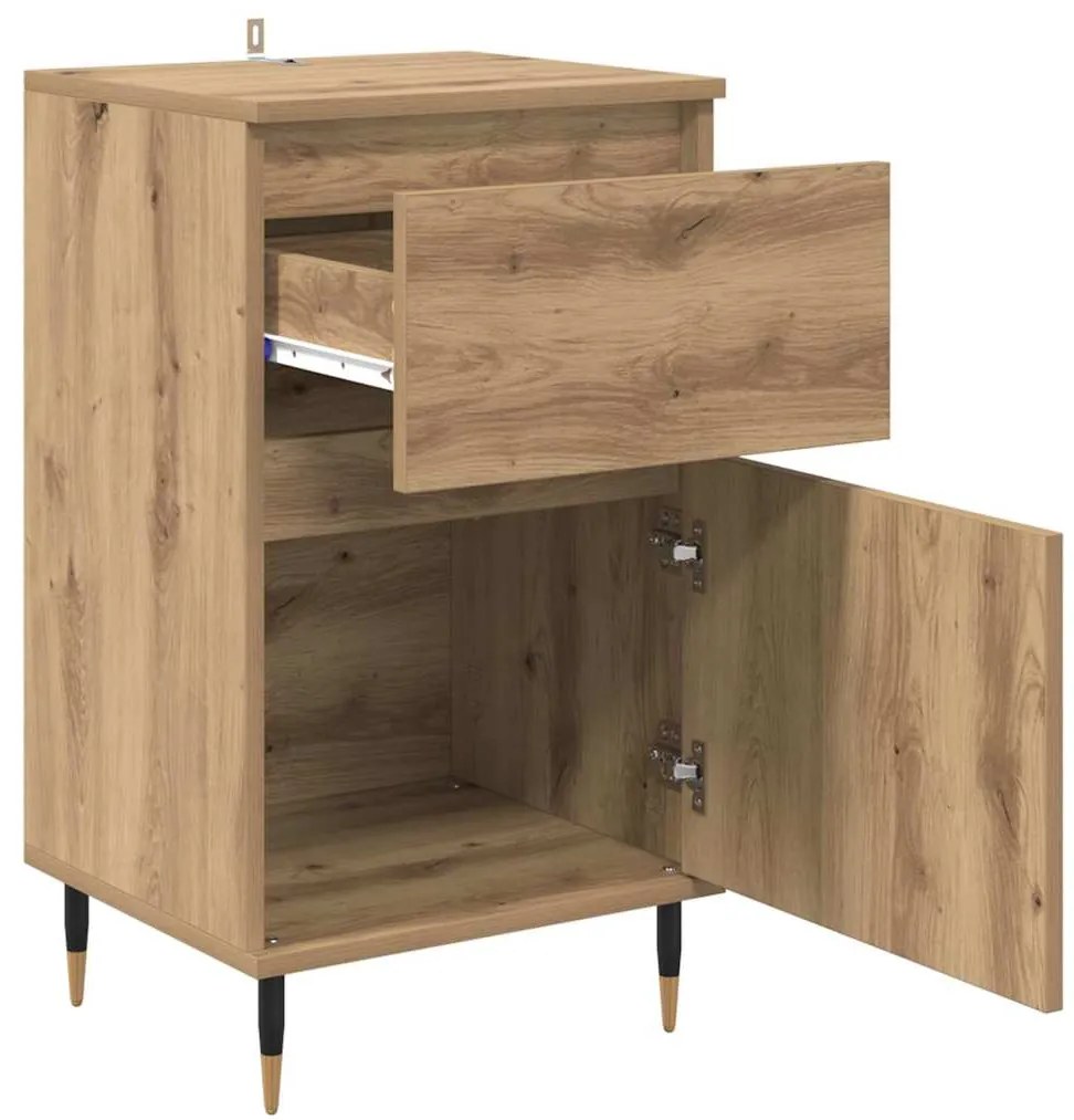 vidaXL Πλαϊνό γραφείο με συρτάρι Artisan Oak 40 x 35 x 70 εκ.