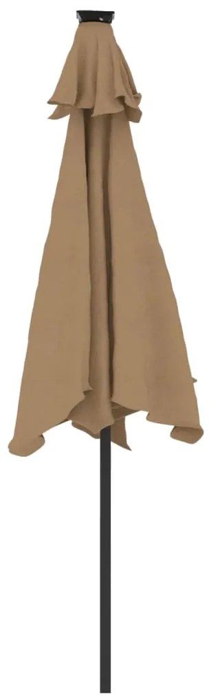 Ομπρέλα Κήπου με Ατσάλινο Ιστό Taupe 225x225x212 εκ. - Μπεζ-Γκρι
