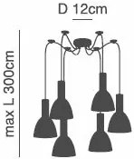 Φωτιστικό Οροφής  SE21-NM-4-NM6-MS2 ADEPT TUBE Nickel Matt Pendant Black Metal Shade+ - 51W - 100W - 77-8457