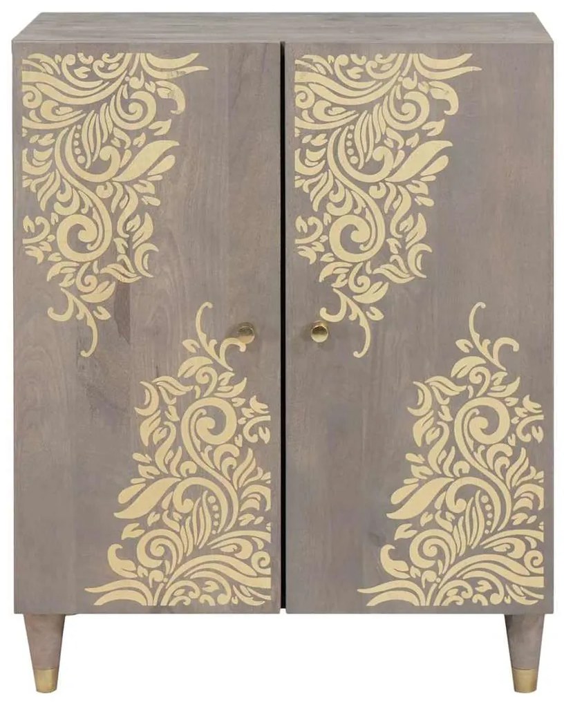 vidaXL Πλαϊνό γραφείο Γκρι και Χρυσό 60 x 33 x 75 cm