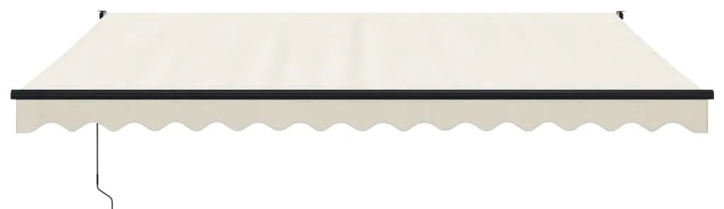 vidaXL Τέντα Πτυσσόμενη Κρεμ 4 x 3 μ. Ύφασμα και Αλουμίνιο