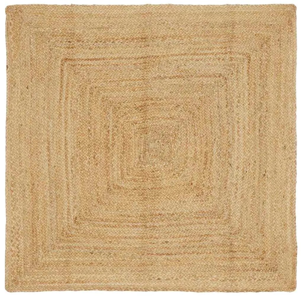 Χαλί Περιοχής Μπεζ 120 x 120 cm Γιούτα