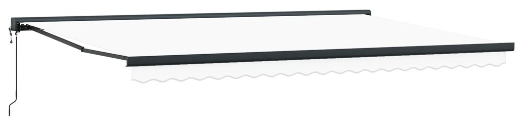 vidaXL Αυτόματη Ανασυρόμενη Τέντα Λευκή 500x300 cm