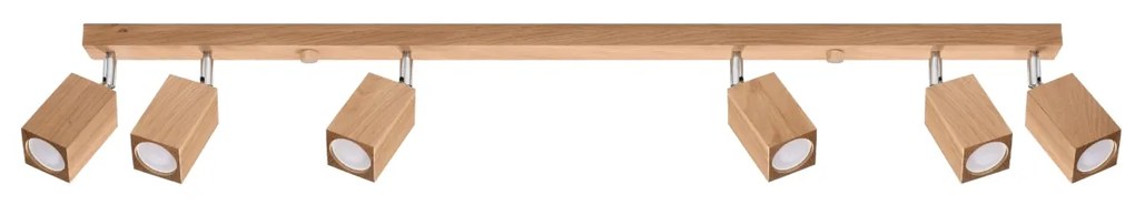 Sollux Φωτιστικό οροφής Keke 6,ξύλο,6xGU10/40w