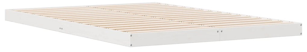 vidaXL Κρεβάτι από Ξύλο Λευκό 140x210 εκ.