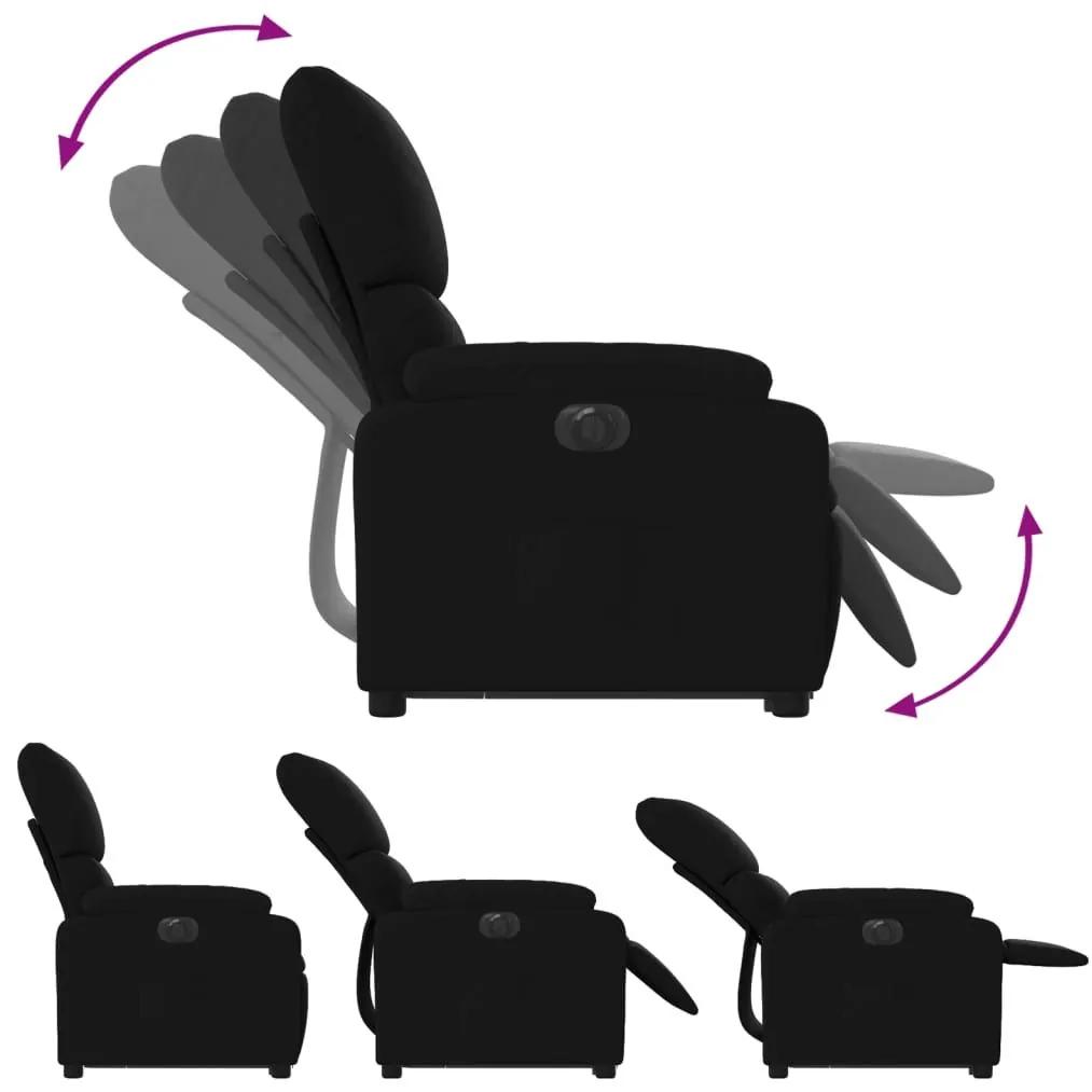 Πολυθρόνα Ηλεκτρική Ανακλινόμενη με Ανύψωση Μαύρη Υφασμάτινη - Μαύρο