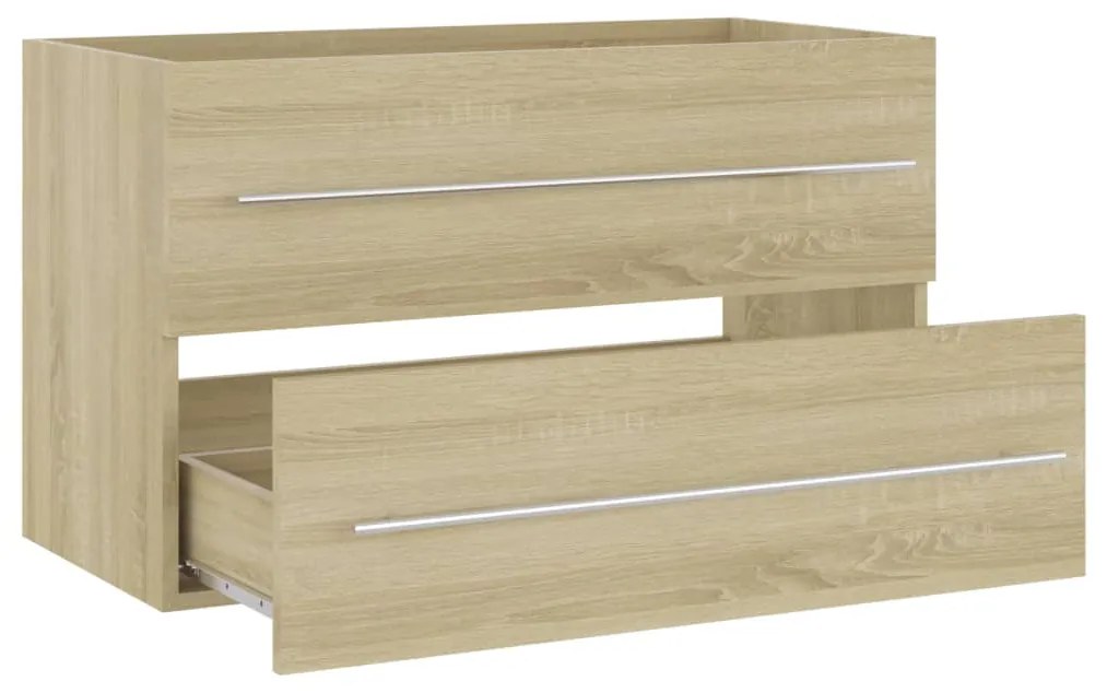 vidaXL Ντουλάπι Νιπτήρα Sonoma Δρυς 80 x 38,5 x 48 εκ. από Μοριοσανίδα