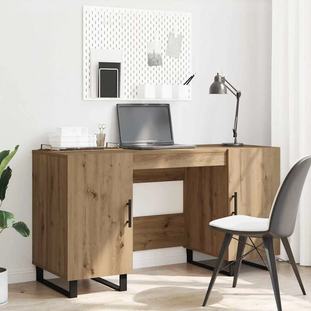 vidaXL Γραφείο artisan δρυς 140 x 50 x 75 εκ. Επεξεργασμένο ξύλο