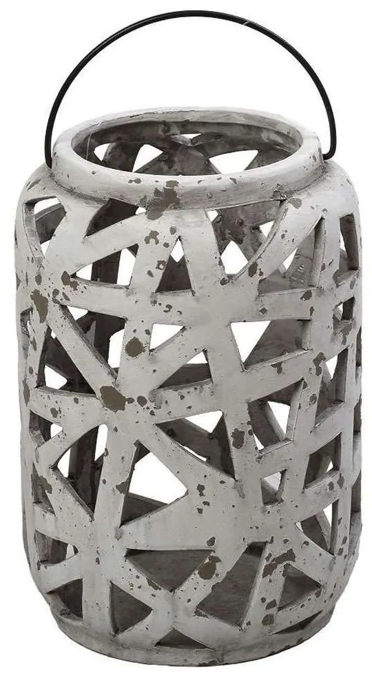 Φανάρι ERT357 19x19x28cm Grey-White Espiel Ceramic