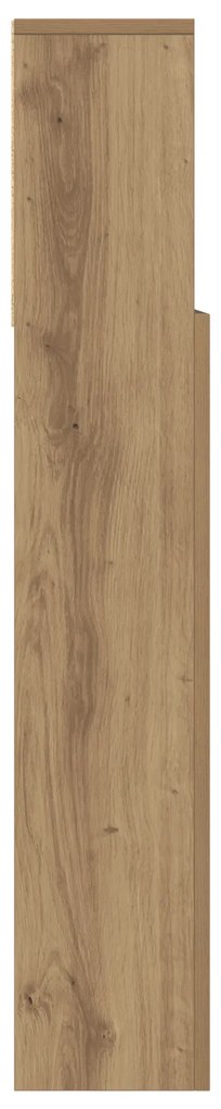 vidaXL Κρεβάτι με Κεφαλάρι με ράφι artisan δρυς 100 x 19 x 103.5 εκ
