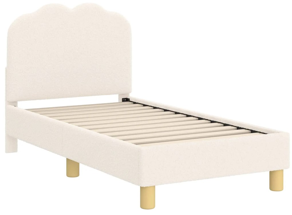 vidaXL Κρεβατική βάση για παιδιά με προσκέφαλο Κρεμ 70 x 140 cm