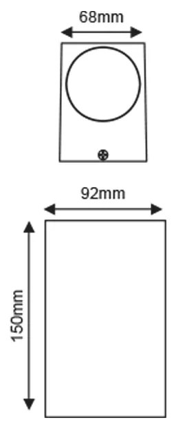 GU10 WALL LUMINAIRE 230V AC MATT WHITE IP65 MAX.2X35W - LG2204GU10W - LG2204GU10W