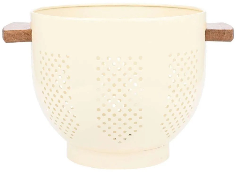Σουρωτήρι Ζυμαρικών Allure 01-23850 22x22x18cm Ivory Estia Steel,Wood