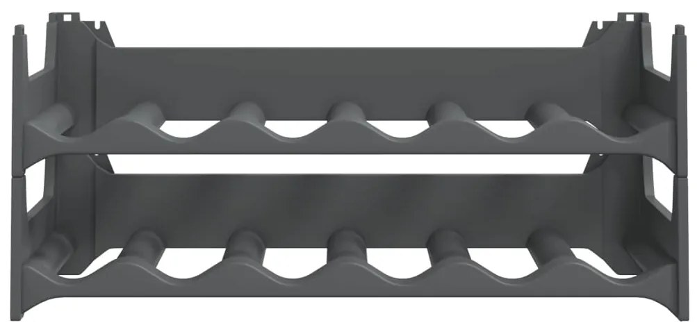 vidaXL Ραφιέρα Κρασιών Στοιβαζόμενη για 12 Μπουκάλια από Πολυπρ/λένιο