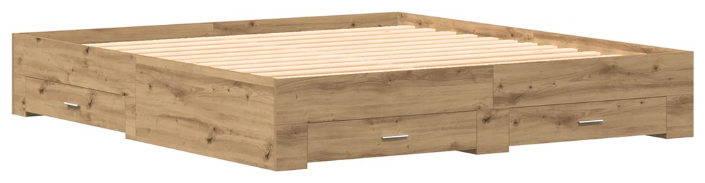 vidaXL Κρεβάτι με Συρτάρια Artisan Oak 180x200 cm Επεξεργασμένο Ξύλο