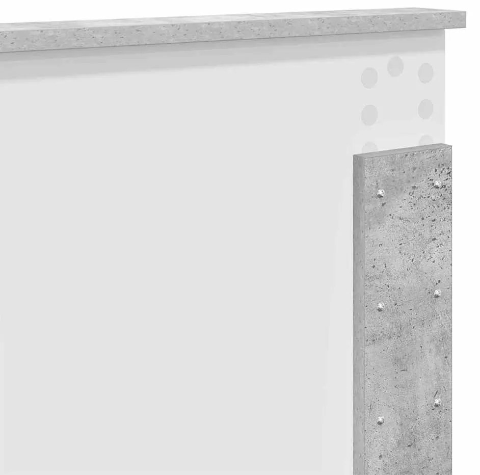 vidaXL Κεφαλάρι με κεφαλάρι Σκυρόδεμα Γκρι 180 cm Επεξεργασμένο ξύλο