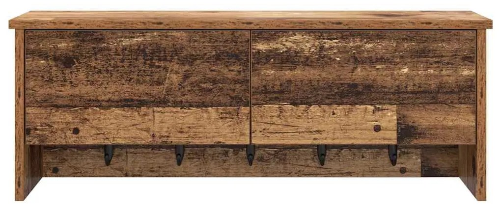vidaXL Τοίχου Κρεμάστρα Παλαιό ξύλο 80 x 20 x 30 cm Επεξεργασμένο ξύλο
