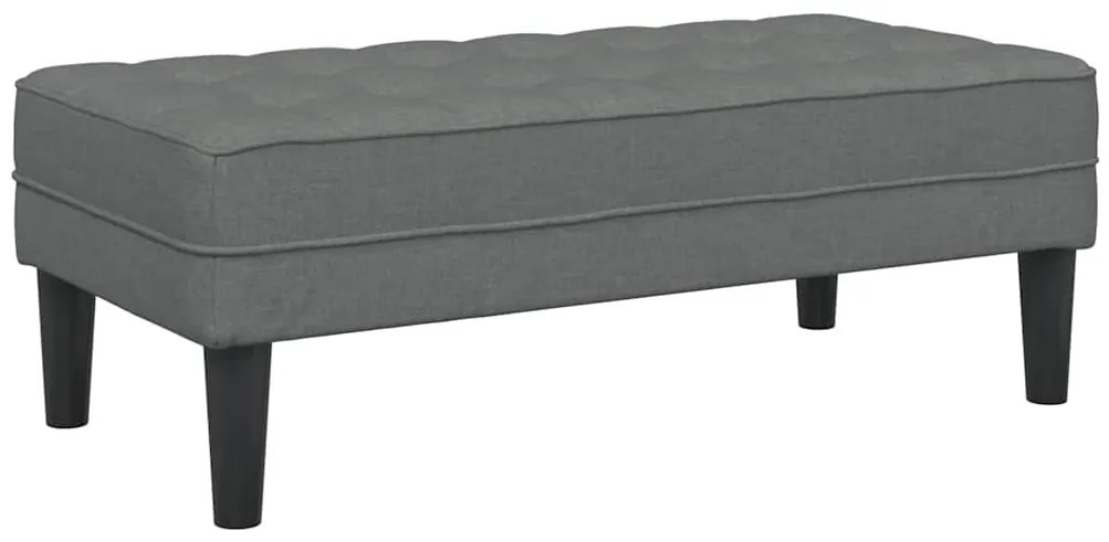 vidaXL παγκάκι Σκούρο γκρι 113 x 57 x 39 εκ. ύφασμα