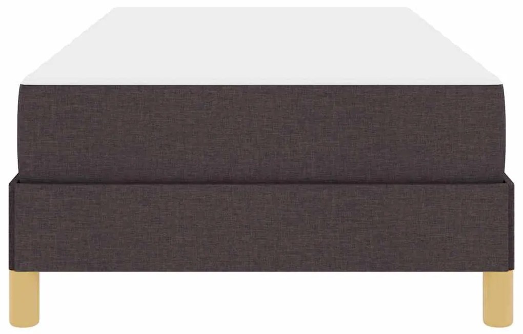 vidaXL Κρεβάτι με ελατήρια με στρώμα Σκούρο Καφέ 90 x 200 cm ύφασμα