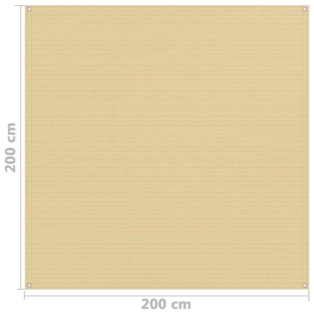 Χαλί Σκηνής Μπεζ 200 x 200 εκ.