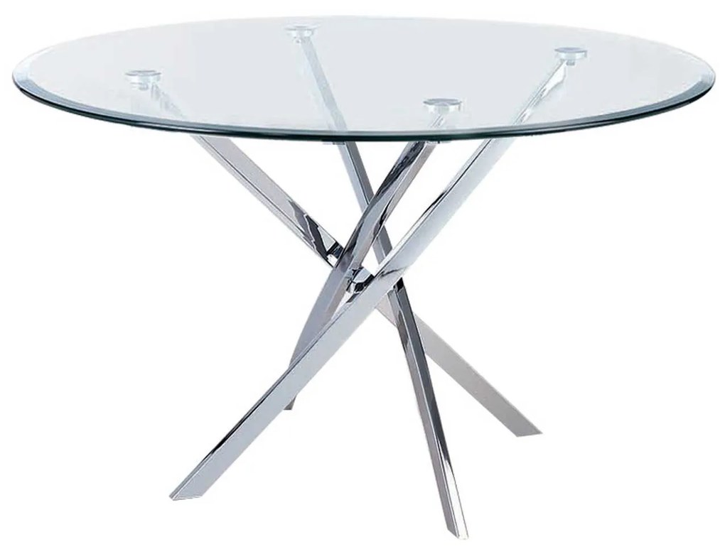 Τραπέζι Posto EM926  Φ120X73 cm Metal, Glass