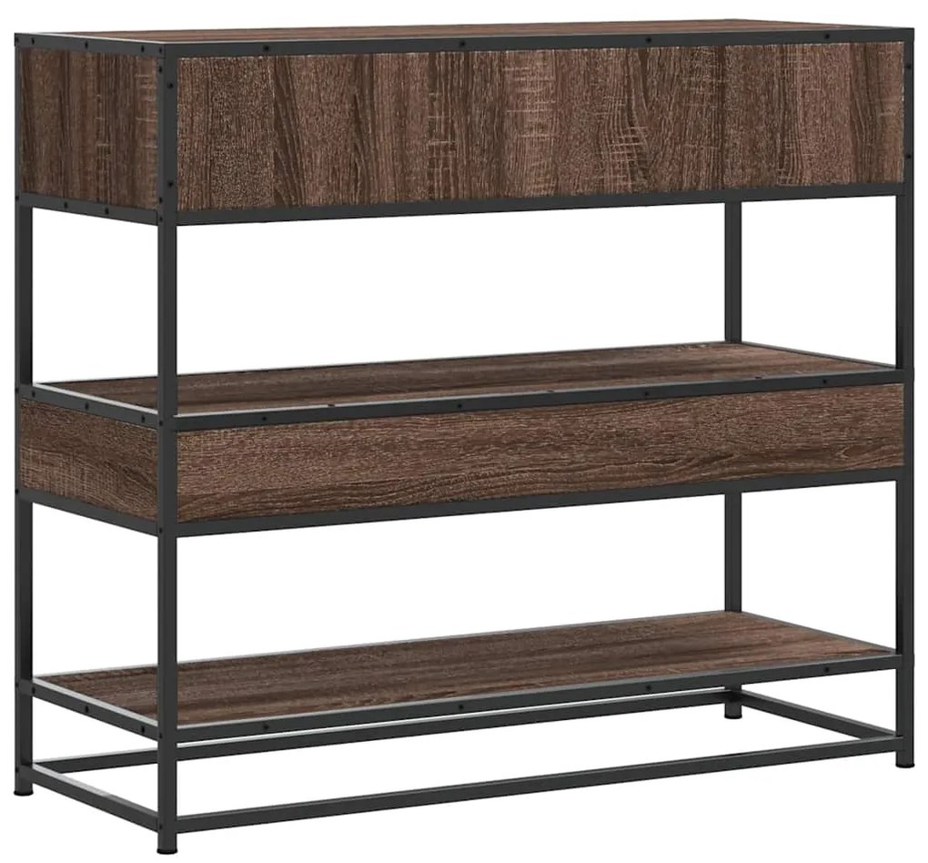 vidaXL Τραπέζι Κονσόλα Καφέ Δρυς 90x35x80 εκ. Επεξεργασμένο Ξύλο