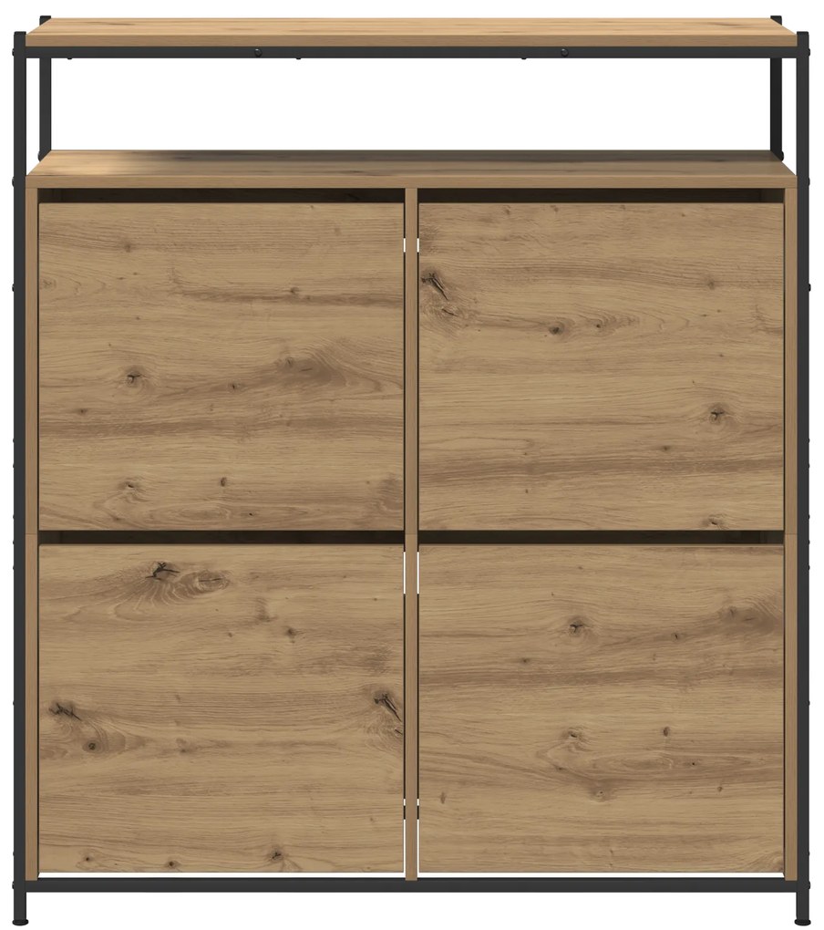 vidaXL Ντουλάπα Παπουτσιών με πόρτα artisan δρυς 100 x 34 x 112 εκ