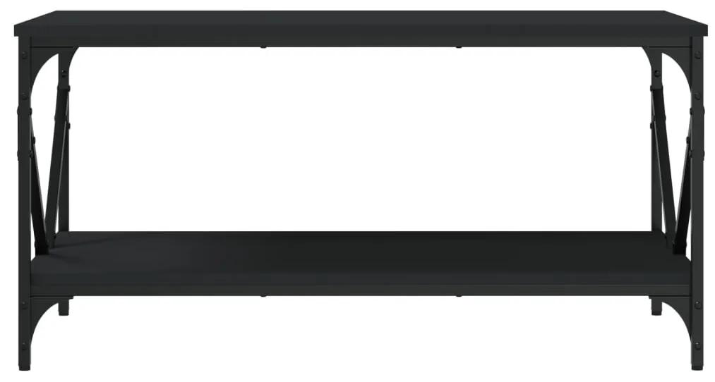 vidaXL Τραπεζάκι Σαλονιού Μαύρο 90x50x45 εκ. Επεξεργασμένο Ξύλο