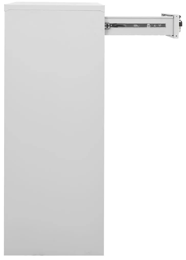 vidaXL Ντουλάπα Γραφείου Ανοιχτό Γκρι 90 x 40 x 102 εκ. Ατσάλινη