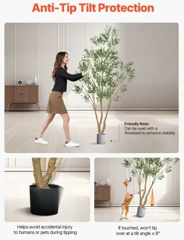 VEVOR 240cm Artificial Olive Tree Tall Fake Plant with Pot for Home Office