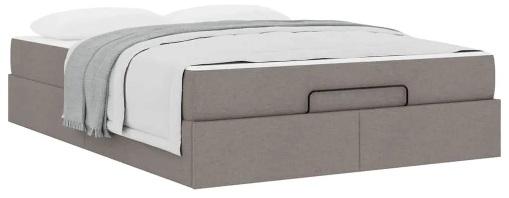 vidaXL Σκελετός Κρεβατιού Taupe 140 x 200 cm ύφασμα