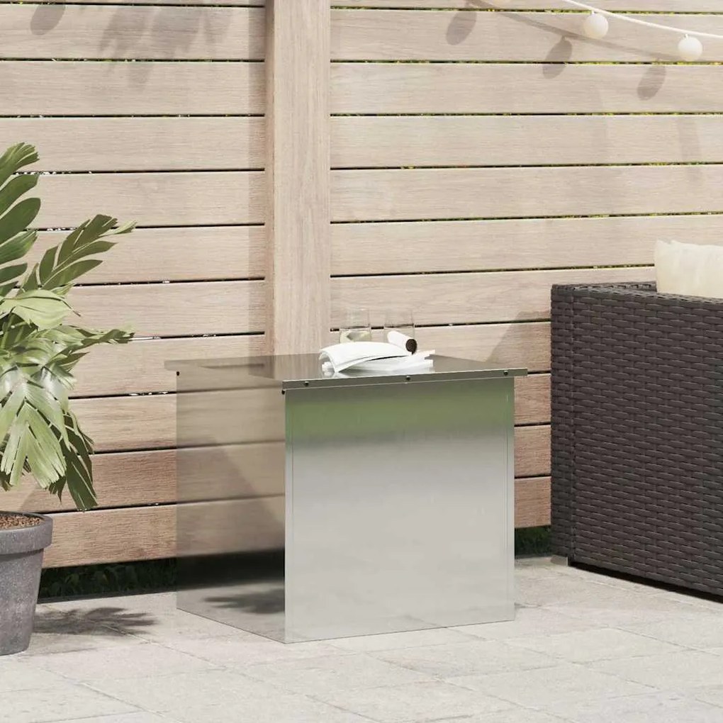 vidaXL Υπαίθριο κουτί αποθήκευσης - 55x50.5x50 εκ. από γαλβανισμένο ατσάλι