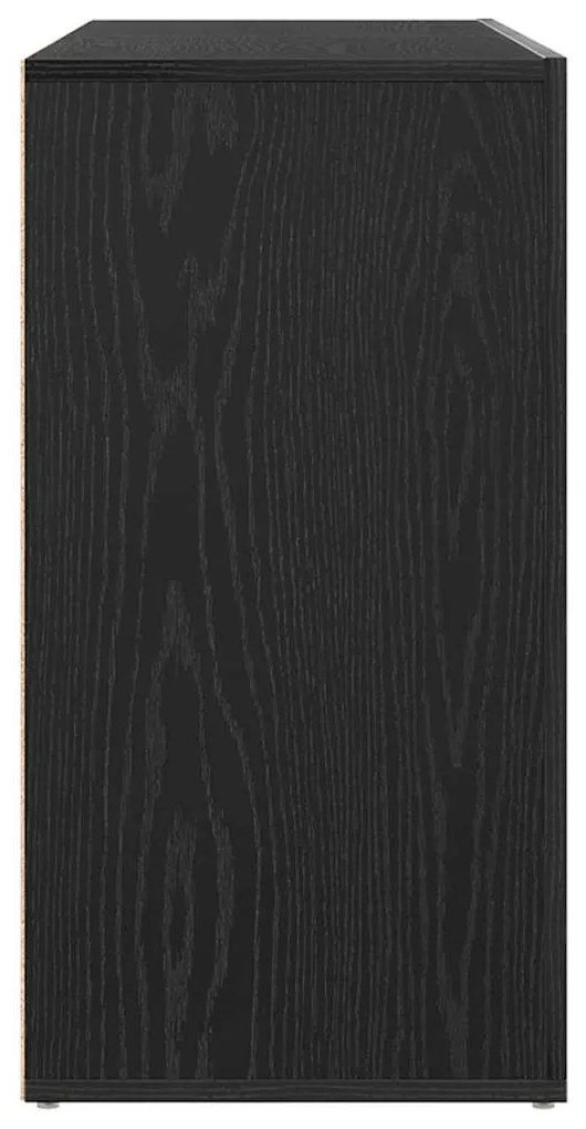 vidaXL Πλαϊνό γραφείο Μαύρη Οξυά 120 x 36 x 69 εκ Επεξεργασμένο ξύλο