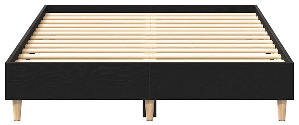 vidaXL Σκελετός Κρεβατιού Μαύρη δρυς 120 x 190 cm Επεξεργασμένο ξύλο