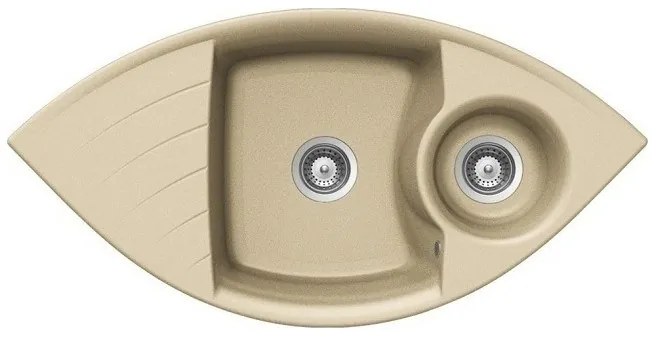 Macart Focus C-150 Ένθετος και αντιστρεφόμενος νεροχύτης Terra (Μπεζ)