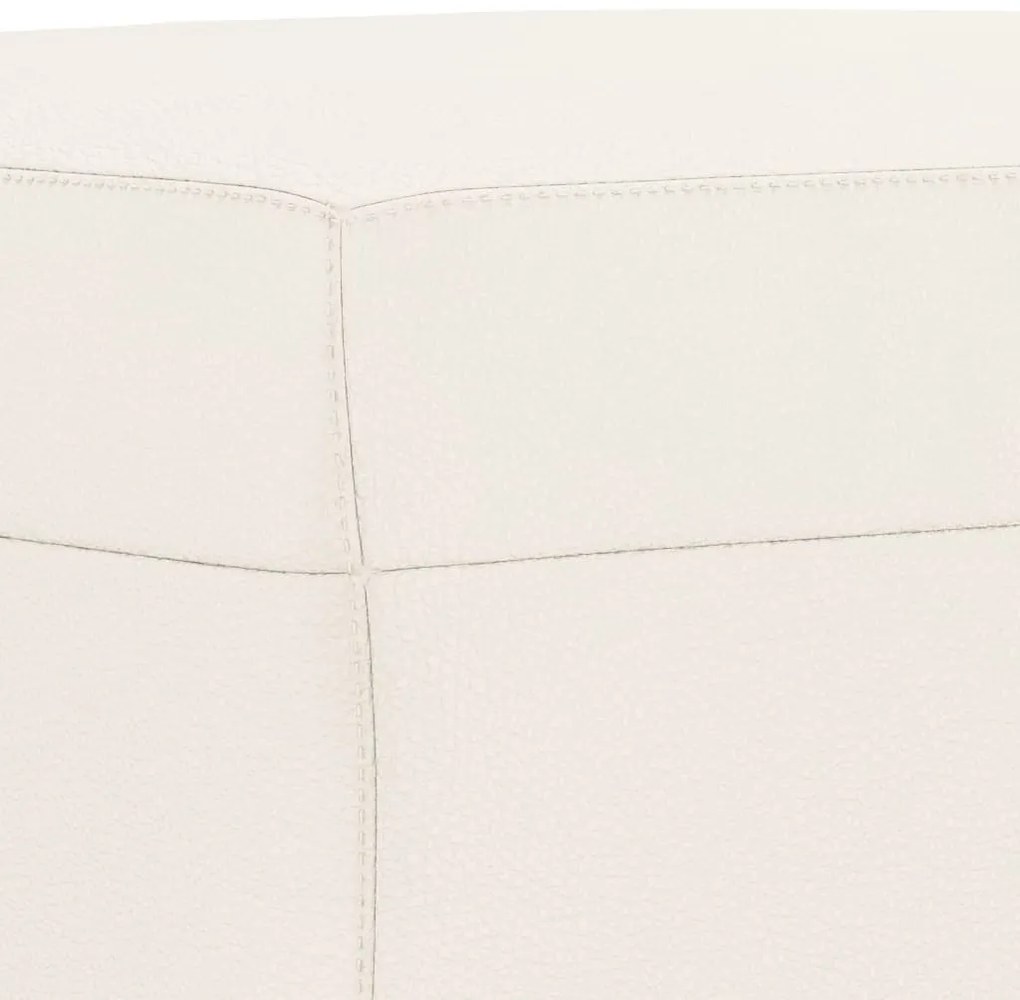 vidaXL Πάγκος Κρεμ 70x35x41 εκ. από Συνθετικό Δέρμα