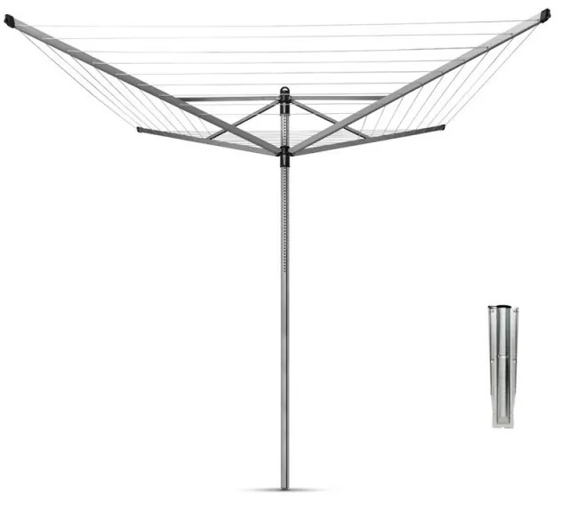 Brabantia Lift-O-Matic για εξωτερικούς χώρους 90300269, 60 m, Ρυθμιζόμενο ύψος, Μεταλλικό καρφί, Ανθεκτικό στη διάβρωση, Inox