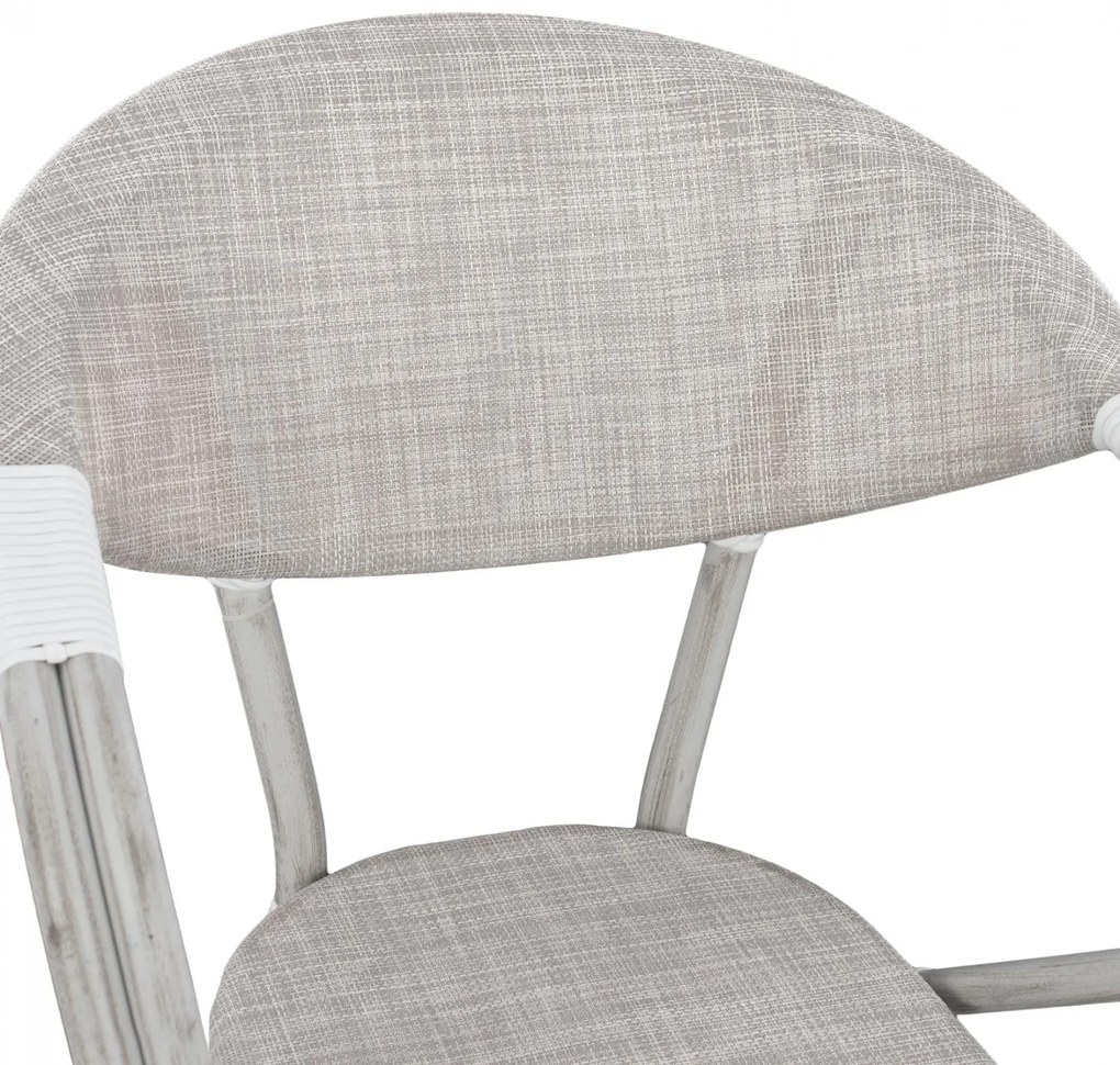 Καρέκλα - Πολυθρόνα CLAY C5108 Αλουμινίου Bamboo Look Γκρί Πατίνα με Textline 57x57x83 εκ. 57x57x83 εκ.