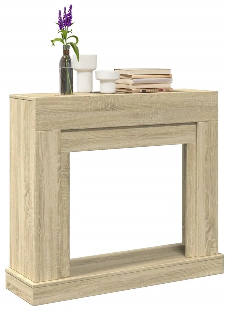 vidaXL Πλαίσιο Τζακιού Sonoma Δρυς 100x30x87,5 εκ. από Επεξ. Ξύλο