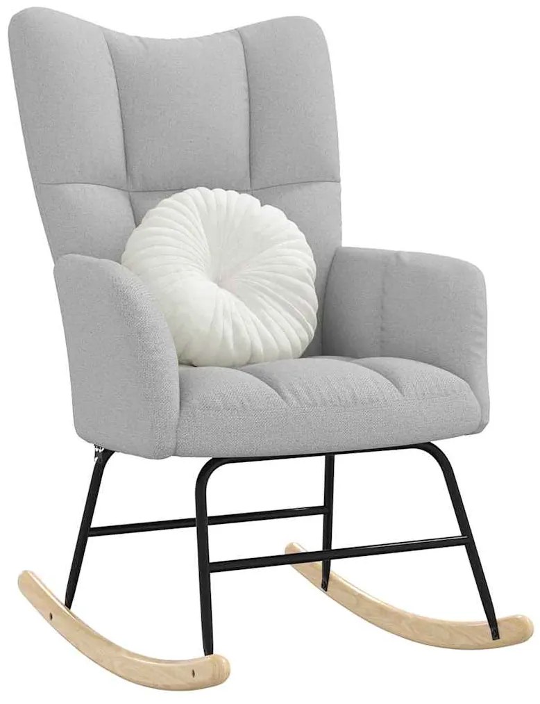 vidaXL Κουνιστή καρέκλα Cloud Grey Fabric