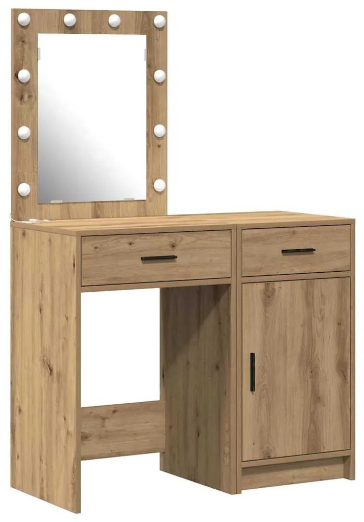 vidaXL Τραπέζι περιποίησης με συρτάρι 2 pcs Καφέ 50 x 41 x 135 εκ