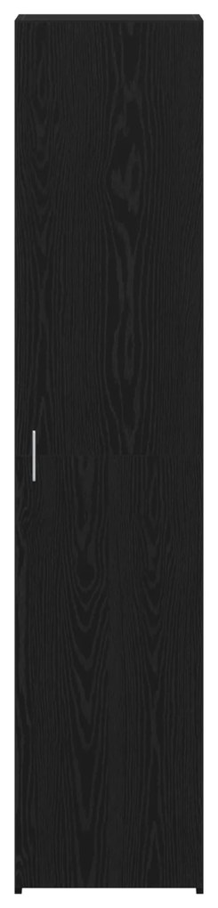 vidaXL Υψηλός μπουφές Μαύρος Δρυός 40x42.5x185 εκ Επεξεργασμένο Ξύλο