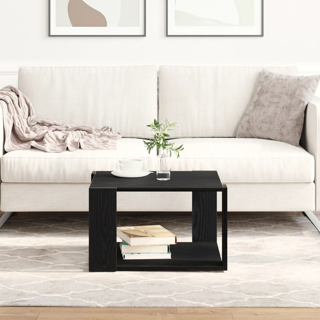 vidaXL Τραπεζάκι καφέ Μαύρο Δρυς 85x55x31 εκ. Επεξεργασμένο ξύλο