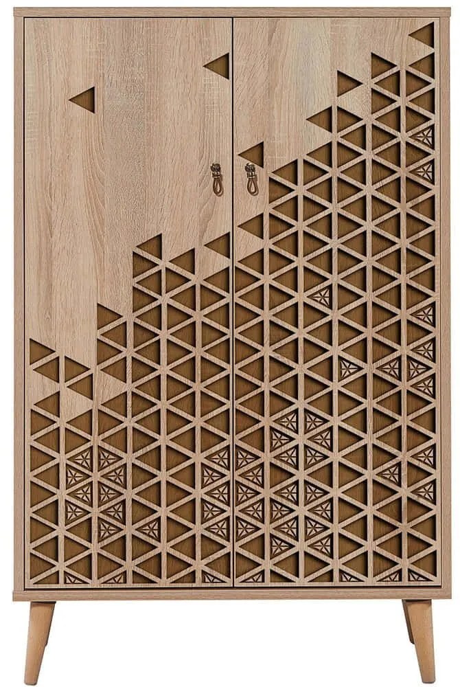 Παπουτσοθήκη - Ντουλάπι Multibox 869VEL3977 80x36x127cm Oak-Brown Μοριοσανίδα,Ξύλο