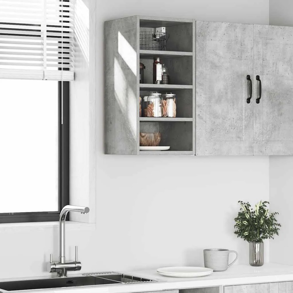 vidaXL κρεμαστό ντουλάπι Riga μπετόν γκρι 30x29,5x60 cm