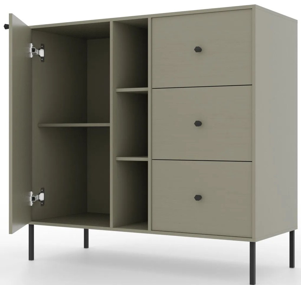 Μπουφές Code 1D-3P-Prasino